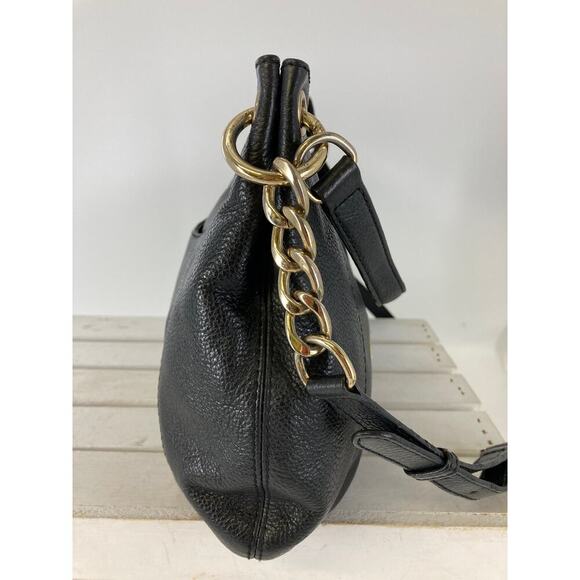 MICHAEL KORS MEDIUM BLACK PEBBLED LEATHER CROSSBODY BAG - Picture 3 of 13